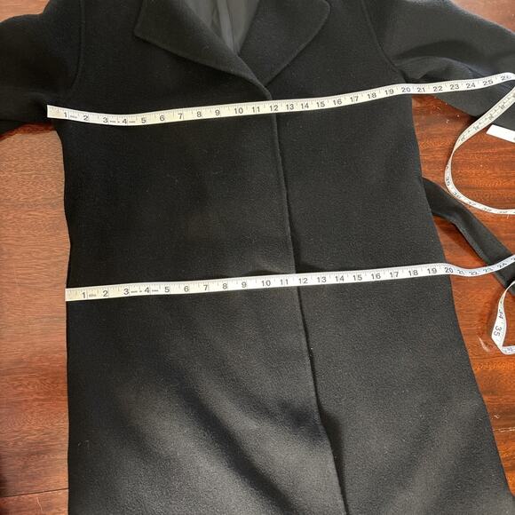 Paco Rabanne Women’s Designer Wrap Coat Sz M Luxury Old Money Classic Wool Blend - Picture 7 of 11